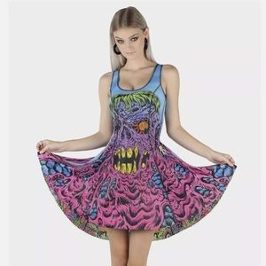 Blackmilk L, Rick and Morty Inside Out Dress RARE
